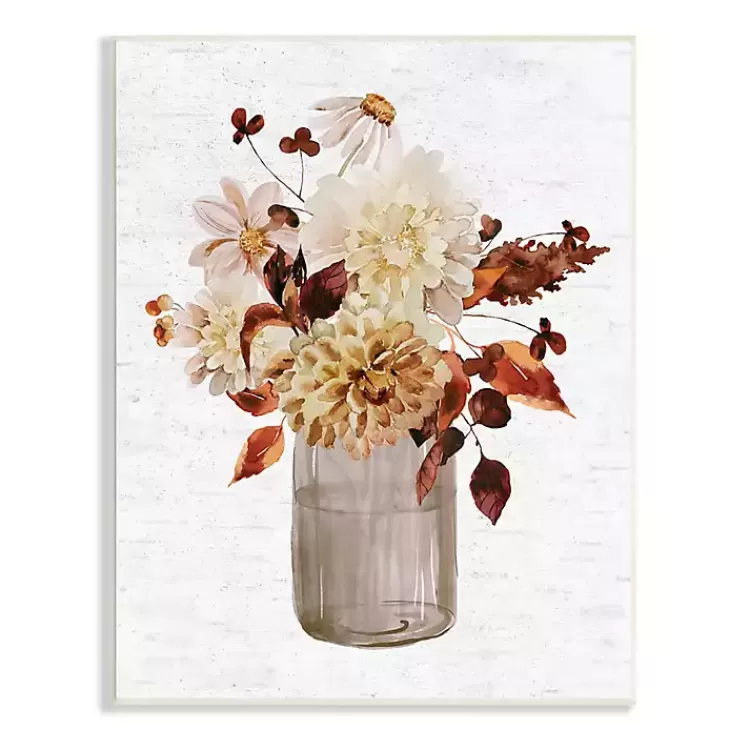 Autumn Flower Bouquet Wall Plaque>Kirklands Home Sale