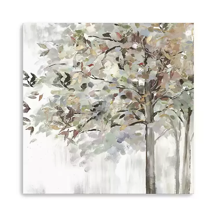 Autumn Leaves Neutral Giclee Canvas Art, 40x40 in.>Kirklands Home Discount