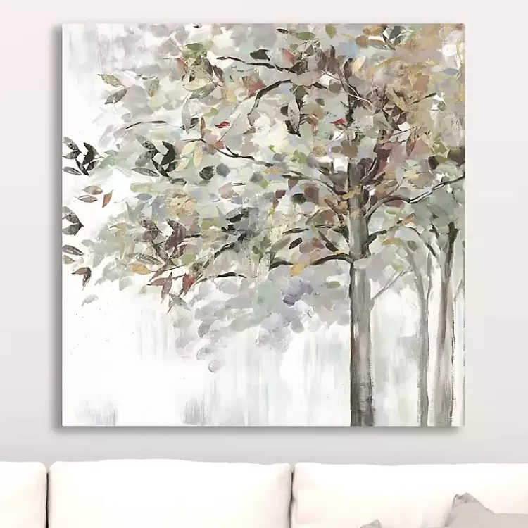 Autumn Leaves Neutral Giclee Canvas Art, 30x30 in.>Kirklands Home Cheap