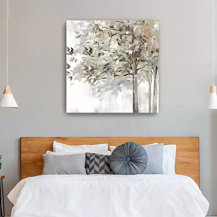 Autumn Leaves Neutral Giclee Canvas Art, 40x40 in.>Kirklands Home Discount