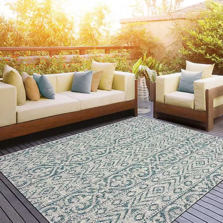 Azure Terrace Sun Shower Outdoor Area Rug, 7x9>Kirklands Home Cheap