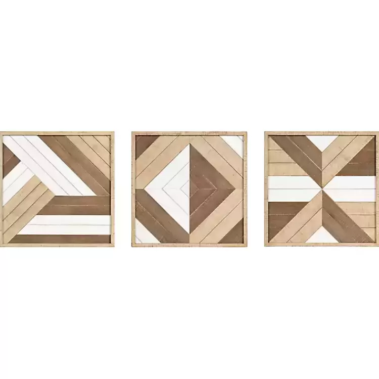 ballez_geometric_wood_wall_plaques_set_of__4.webp Ballez Geometric Wood Wall Plaques, Set of 3>Kirklands Home Best Sale