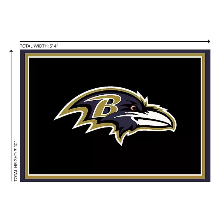 Baltimore Ravens Area Rug, 4x6>Kirklands Home Discount