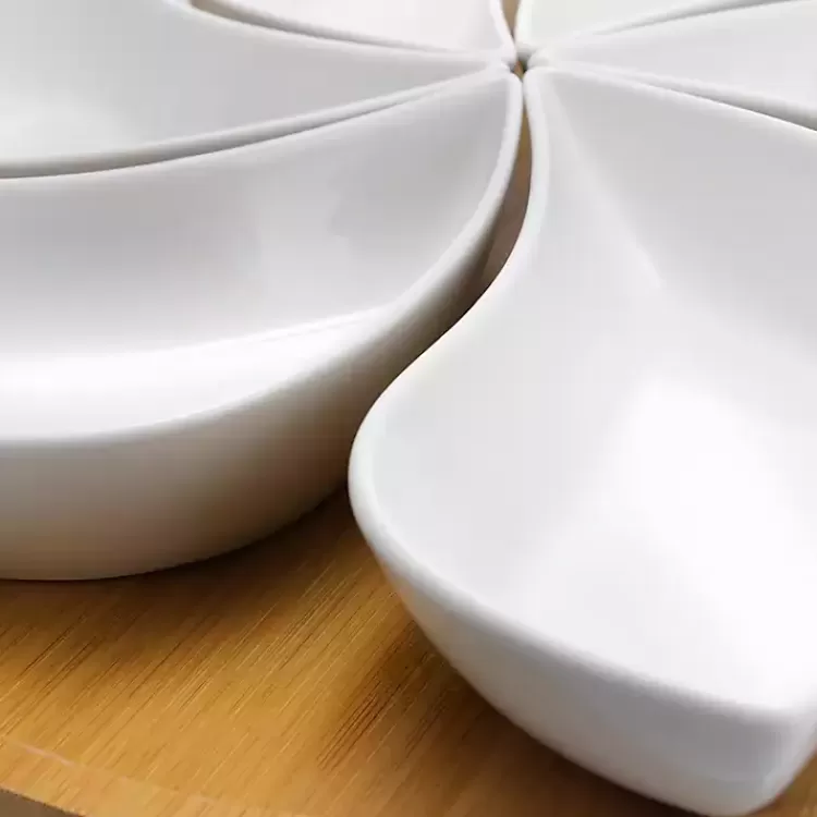 bamboo__piece_ceramic_flower_set_lazy_susan_2.webp Bamboo 6 Piece Ceramic Flower Set Lazy Susan>Kirklands Home Hot