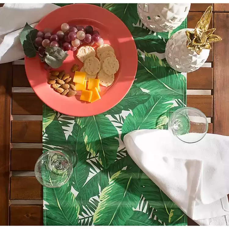 banana_leaf_outdoor_table_runner__in_2.webp Banana Leaf Outdoor Table Runner, 108 in.>Kirklands Home Outlet