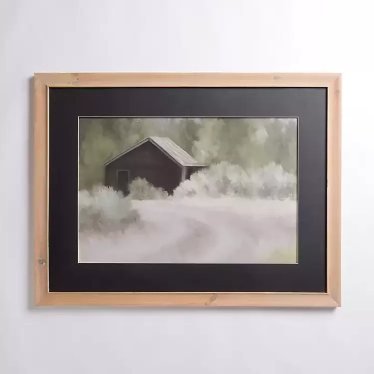 Barn Landscape Black Mat Framed Art Print>Kirklands Home Store