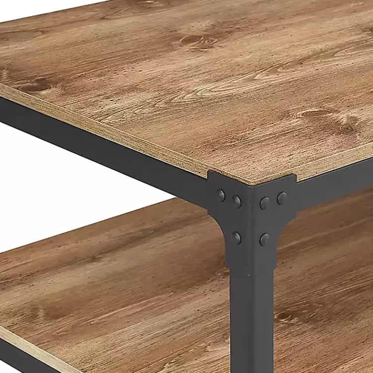 Barnwood Angle Iron Coffee Table>Kirklands Home Flash Sale