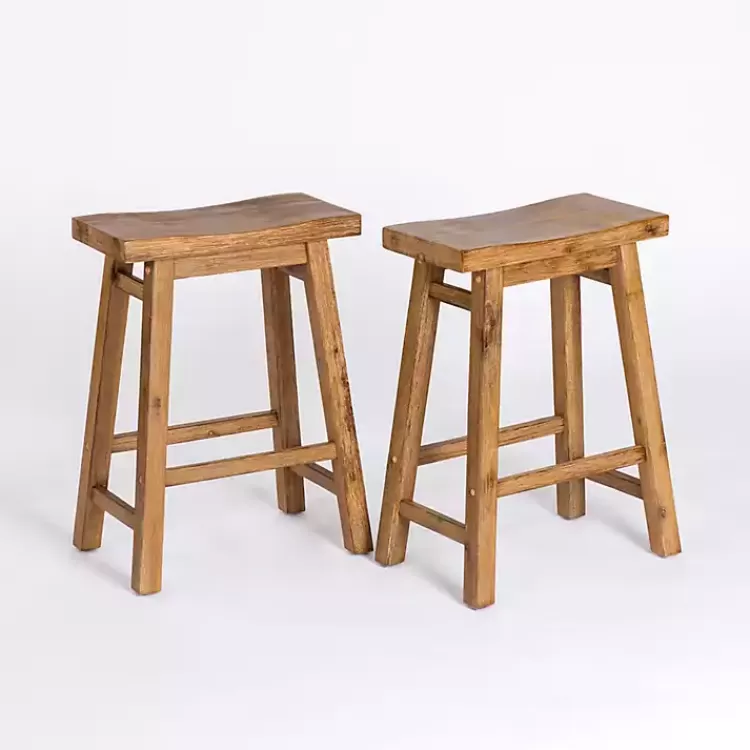 Barnwood Sonoma Saddle Counter Stools, Set of 2>Kirklands Home Cheap