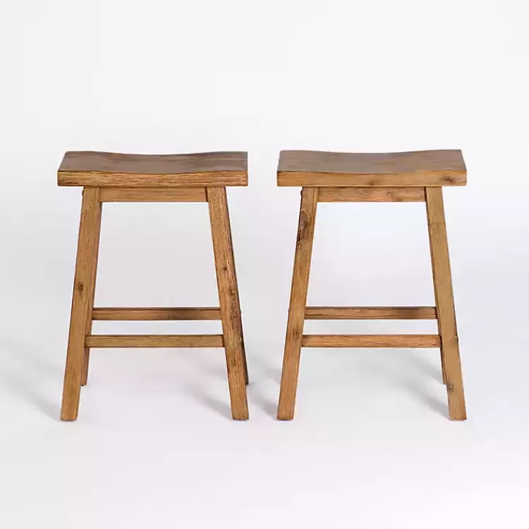Barnwood Sonoma Saddle Counter Stools, Set of 2>Kirklands Home Cheap