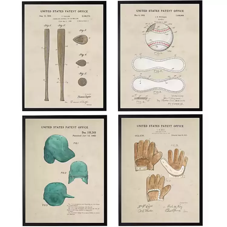 Baseball Patents Framed Art Prints>Kirklands Home Outlet