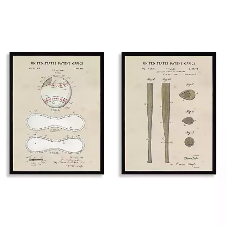 Baseball Patents Framed Art Prints, Set of 2>Kirklands Home Cheap