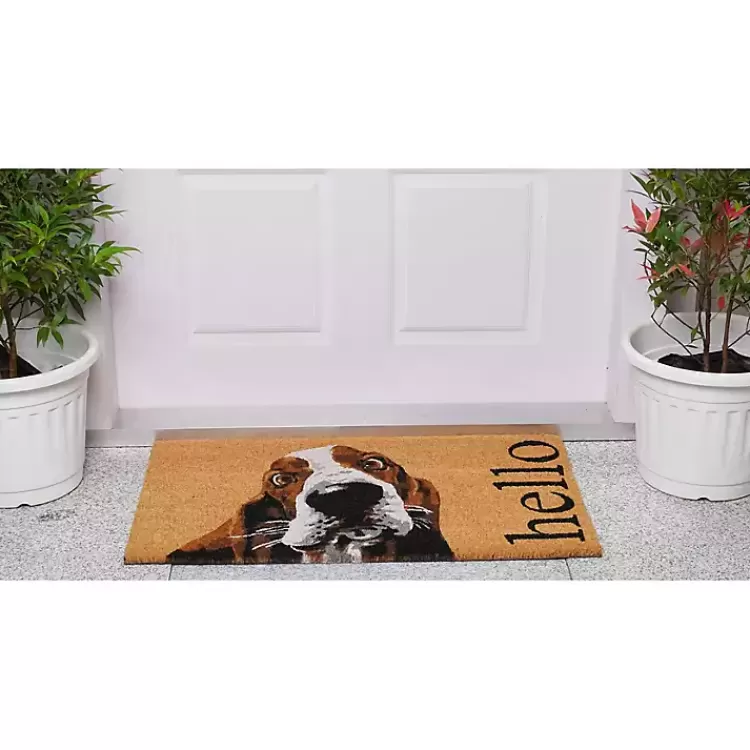 basset_hound_hello_doormat_2.webp Basset Hound Hello Doormat>Kirklands Home Cheap