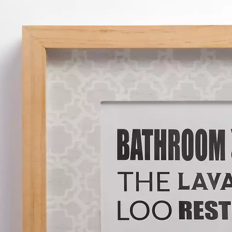 Bathroom Names Framed Wall Plaque>Kirklands Home Best Sale