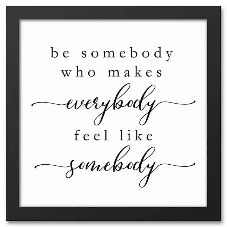 Be Somebody Framed Canvas Wall Plaque>Kirklands Home Shop