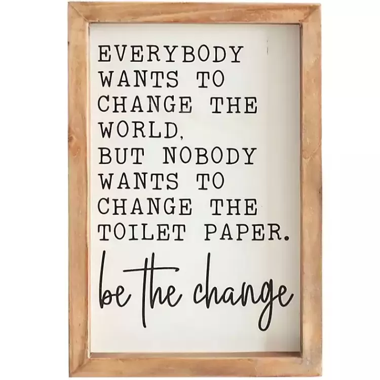 Be The Change Framed Wall Sign>Kirklands Home Fashion