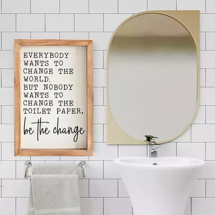 Be The Change Framed Wall Sign>Kirklands Home Fashion