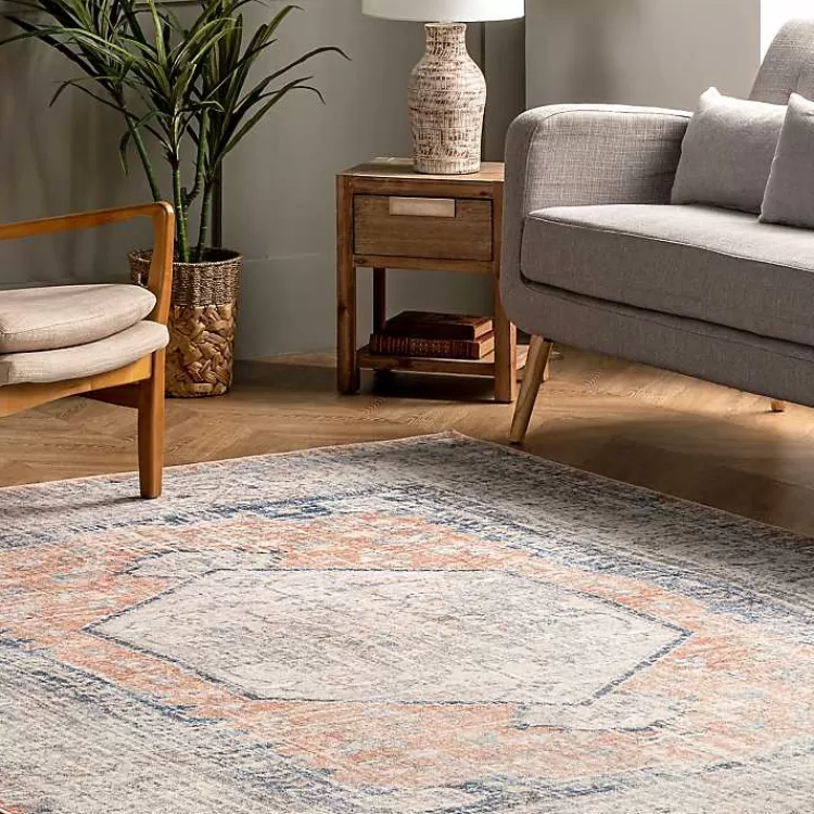 bea_distressed_vintage_washable_area_rug_x_8.webp Bea Distressed Vintage Washable Area Rug, 8x10>Kirklands Home New