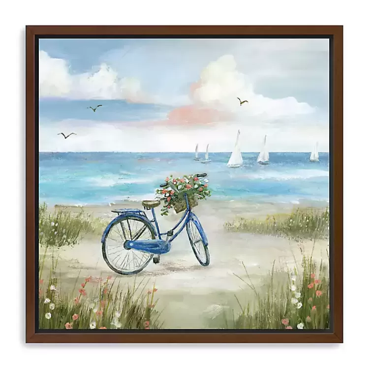 Beach Bike Bliss Framed Canvas Art Print>Kirklands Home New