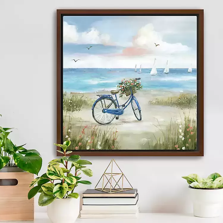Beach Bike Bliss Framed Canvas Art Print>Kirklands Home New