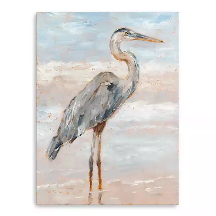 Beach Heron I Giclee Canvas Art Print, 48x36 in.>Kirklands Home Fashion