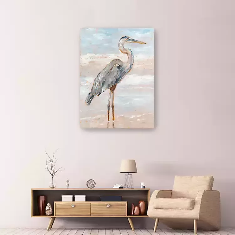 Beach Heron I Giclee Canvas Art Print, 48x36 in.>Kirklands Home Fashion