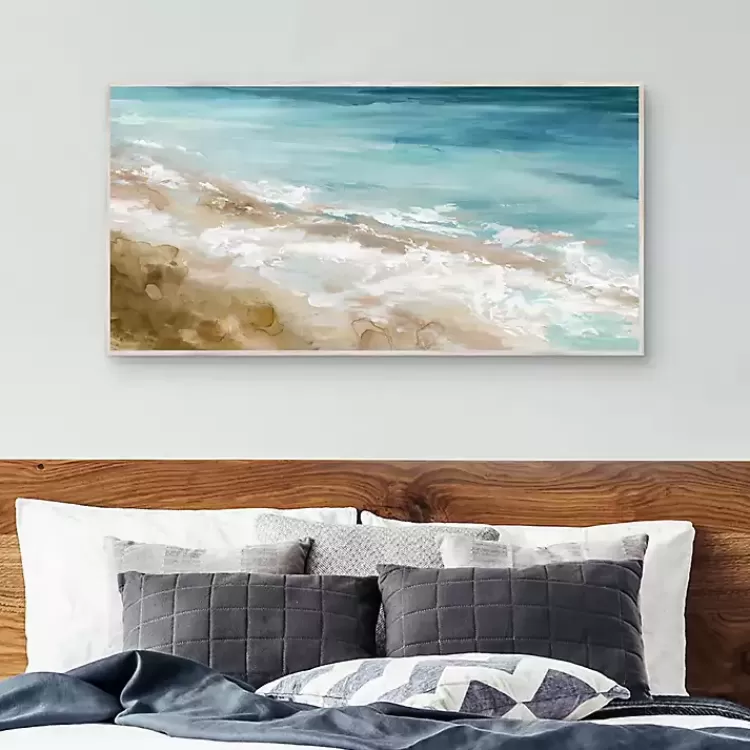 Beach Waves Framed Canvas Art Print>Kirklands Home Discount