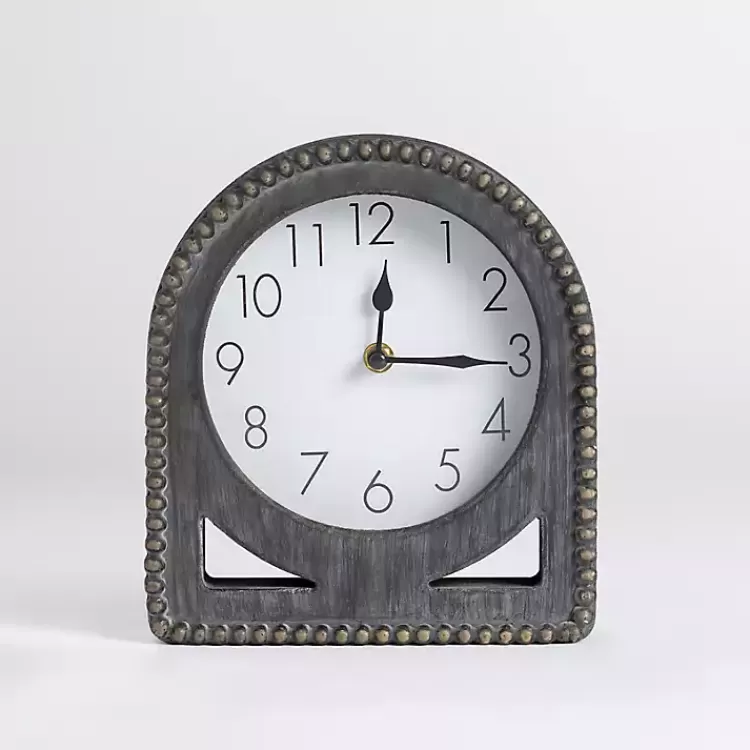 Beaded Charcoal Tabletop Clock>Kirklands Home Best Sale