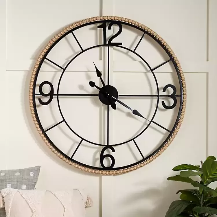 beaded_wood_and_metal_open_wall_clock_3.webp Beaded Wood and Metal Open Wall Clock>Kirklands Home Shop