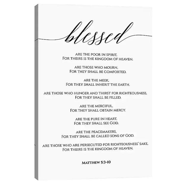 Beatitudes Matthew 5:3-10 Canvas Art Print>Kirklands Home Outlet
