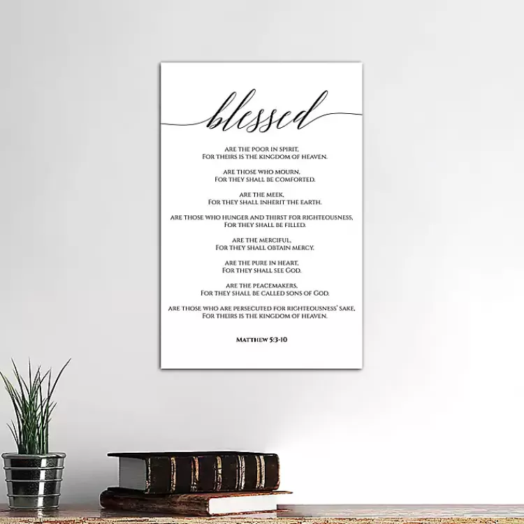 Beatitudes Matthew 5:3-10 Canvas Art Print>Kirklands Home Outlet