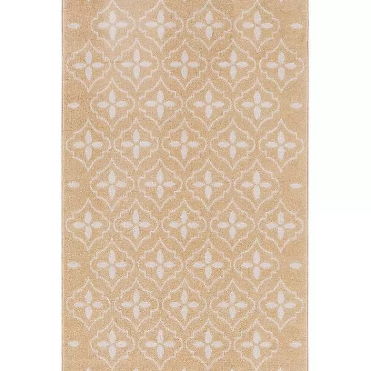 Beige & Ivory Quatrefoil Indoor/Outdoor Rug, 4x6>Kirklands Home Hot