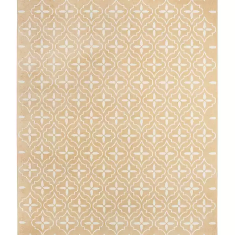 Beige & Ivory Quatrefoil Indoor/Outdoor Rug, 8x10>Kirklands Home Fashion