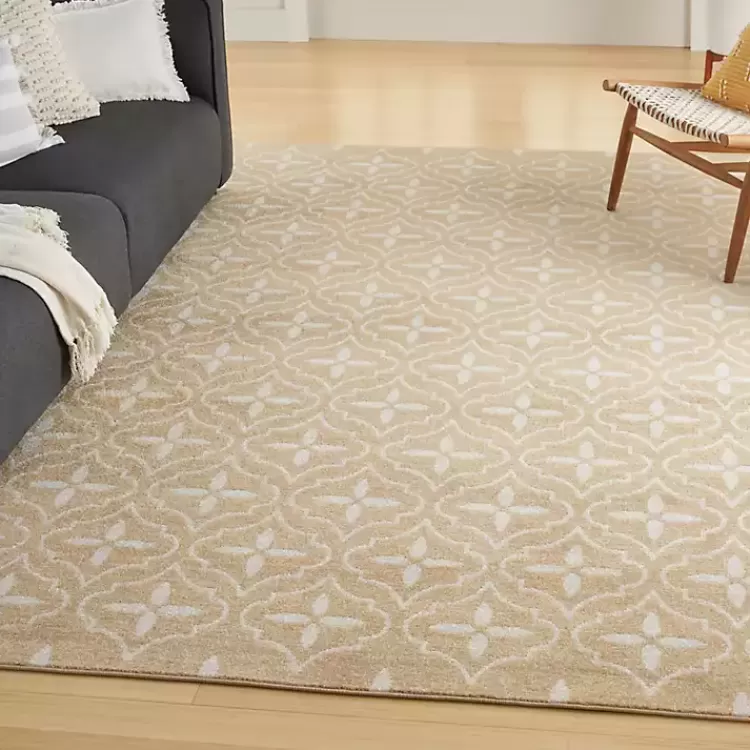 beige__ivory_quatrefoil_indooroutdoor_rug_x_2-1.webp Beige & Ivory Quatrefoil Indoor/Outdoor Rug, 5x7>Kirklands Home Flash Sale