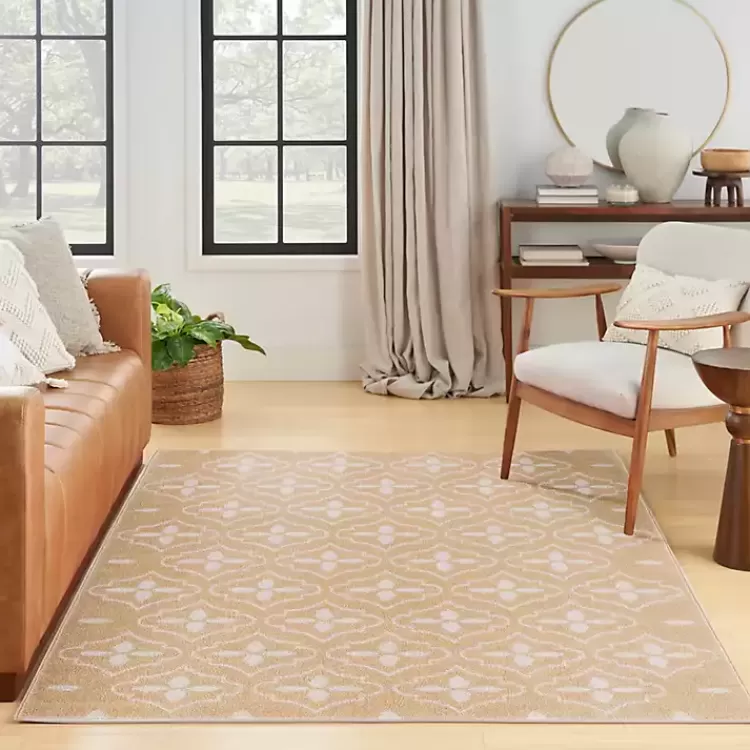 beige__ivory_quatrefoil_indooroutdoor_rug_x_4-2.webp Beige & Ivory Quatrefoil Indoor/Outdoor Rug, 4x6>Kirklands Home Hot