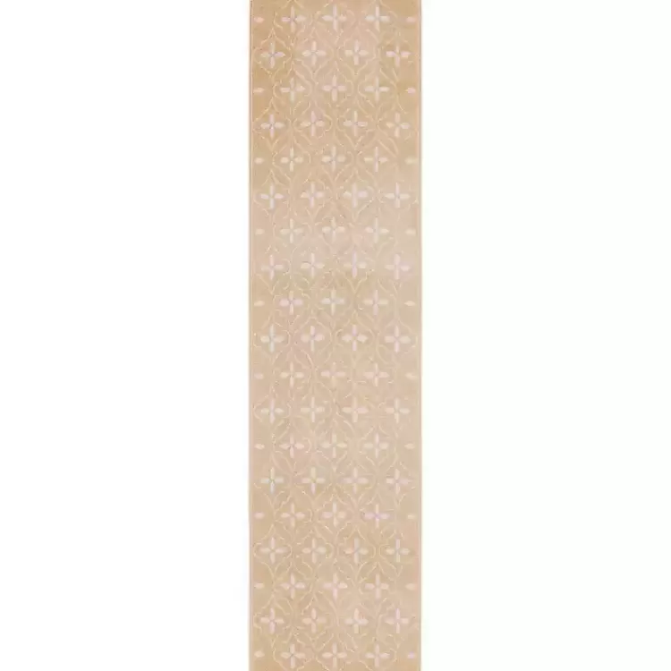 Beige & Ivory Quatrefoil Indoor/Outdoor Runner>Kirklands Home Clearance