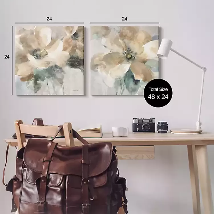 beige_abstract_flowers_canvas_art_prints_set_of__3.webp Beige Abstract Flowers Canvas Art Prints, Set of 2>Kirklands Home Flash Sale