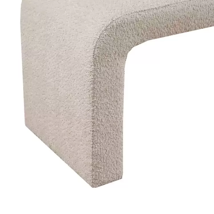 beige_boucle_waterfall_bench_3.webp Beige Boucle Waterfall Bench>Kirklands Home Discount