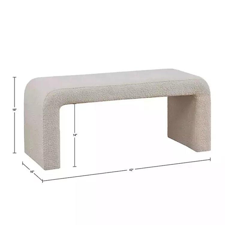 beige_boucle_waterfall_bench_6.webp Beige Boucle Waterfall Bench>Kirklands Home Discount