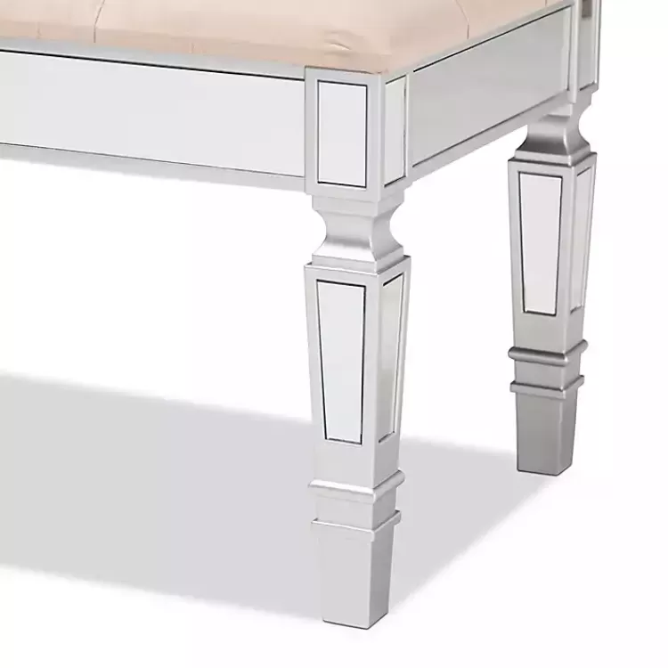 beige_button_tufted_bench_with_mirrored_base_4.webp Beige Button Tufted Bench with Mirrored Base>Kirklands Home Cheap