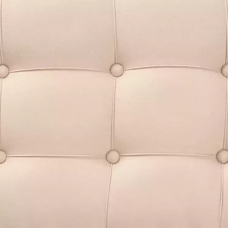 beige_button_tufted_bench_with_mirrored_base_5.webp Beige Button Tufted Bench with Mirrored Base>Kirklands Home Cheap