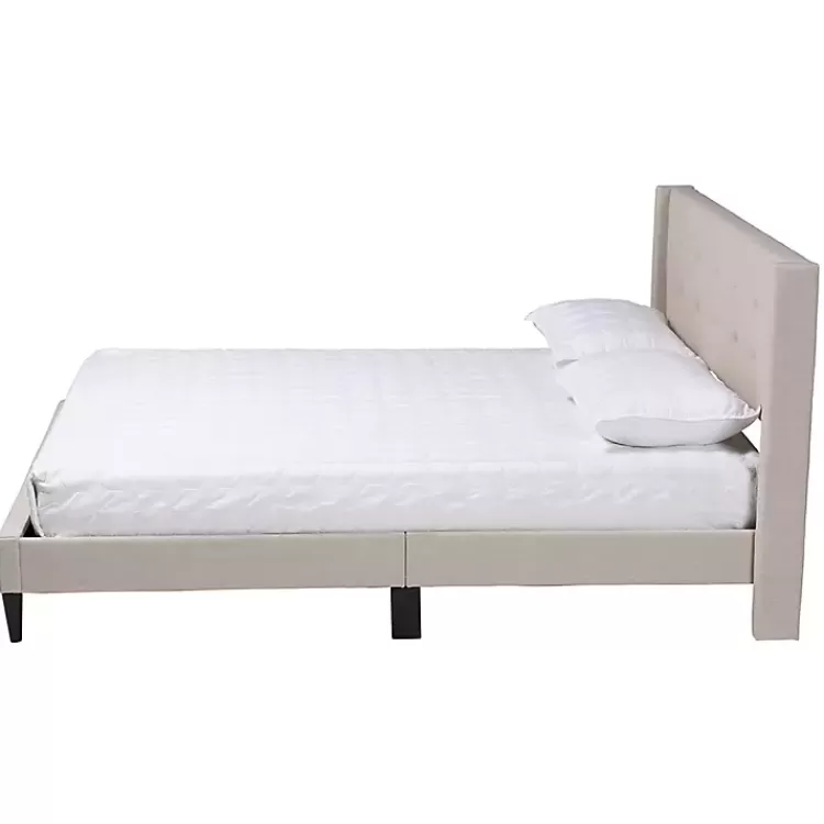 Beige Button Tufted Headboard Full Platform Bed>Kirklands Home Cheap