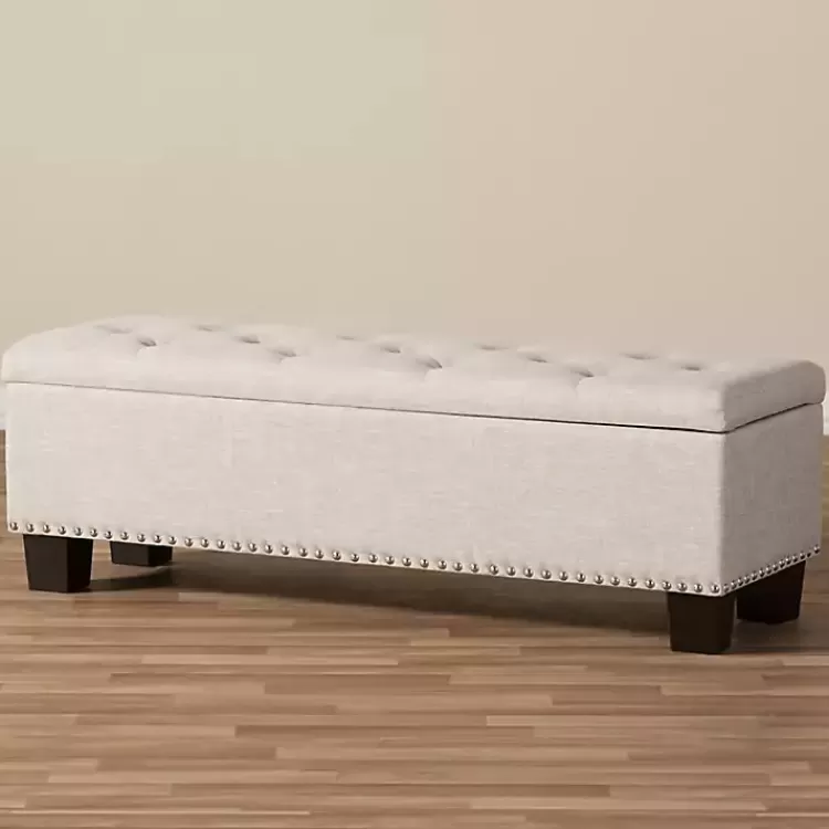 beige_buttontufted_upholstered_storage_bench_9.webp Beige Button-Tufted Upholstered Storage Bench>Kirklands Home Discount
