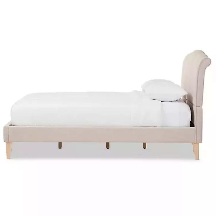 Beige Classic French Queen Platform Bed>Kirklands Home Clearance