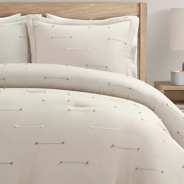 Beige Clip Jacquard 3-pc. King Comforter Set>Kirklands Home Flash Sale
