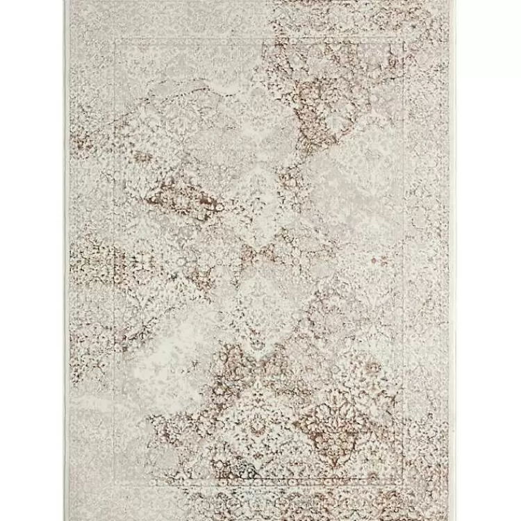 Beige Faded Damask Area Rug, 7x9>Kirklands Home New