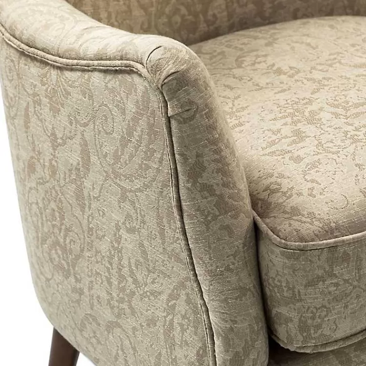 beige_floral_damask_wingback_accent_chair_5.webp Beige Floral Damask Wingback Accent Chair>Kirklands Home Hot