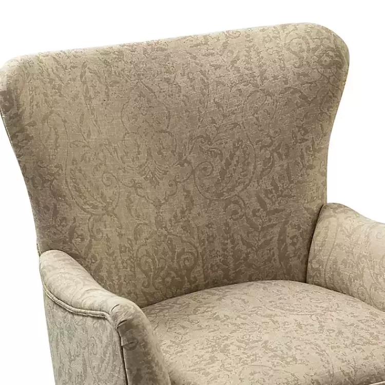beige_floral_damask_wingback_accent_chair_7.webp Beige Floral Damask Wingback Accent Chair>Kirklands Home Hot