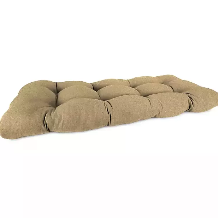Beige French Edge Outdoor Wicker Settee Cushion>Kirklands Home Outlet