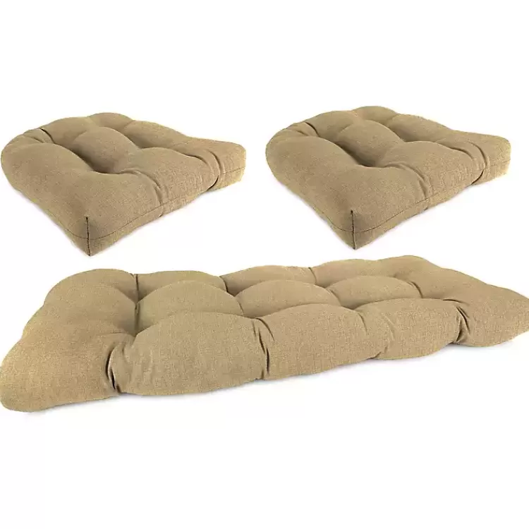 Beige French Edge 3-pc. Outdoor Wicker Cushion Set>Kirklands Home Outlet