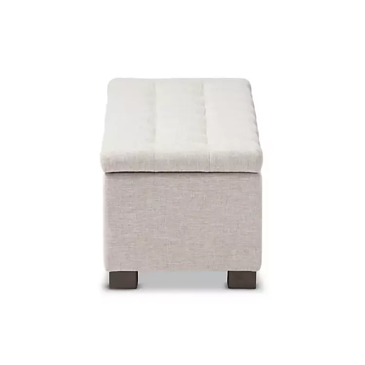 beige_gridtufted_contemporary_storage_bench_3.webp Beige Grid-Tufted Contemporary Storage Bench>Kirklands Home Shop